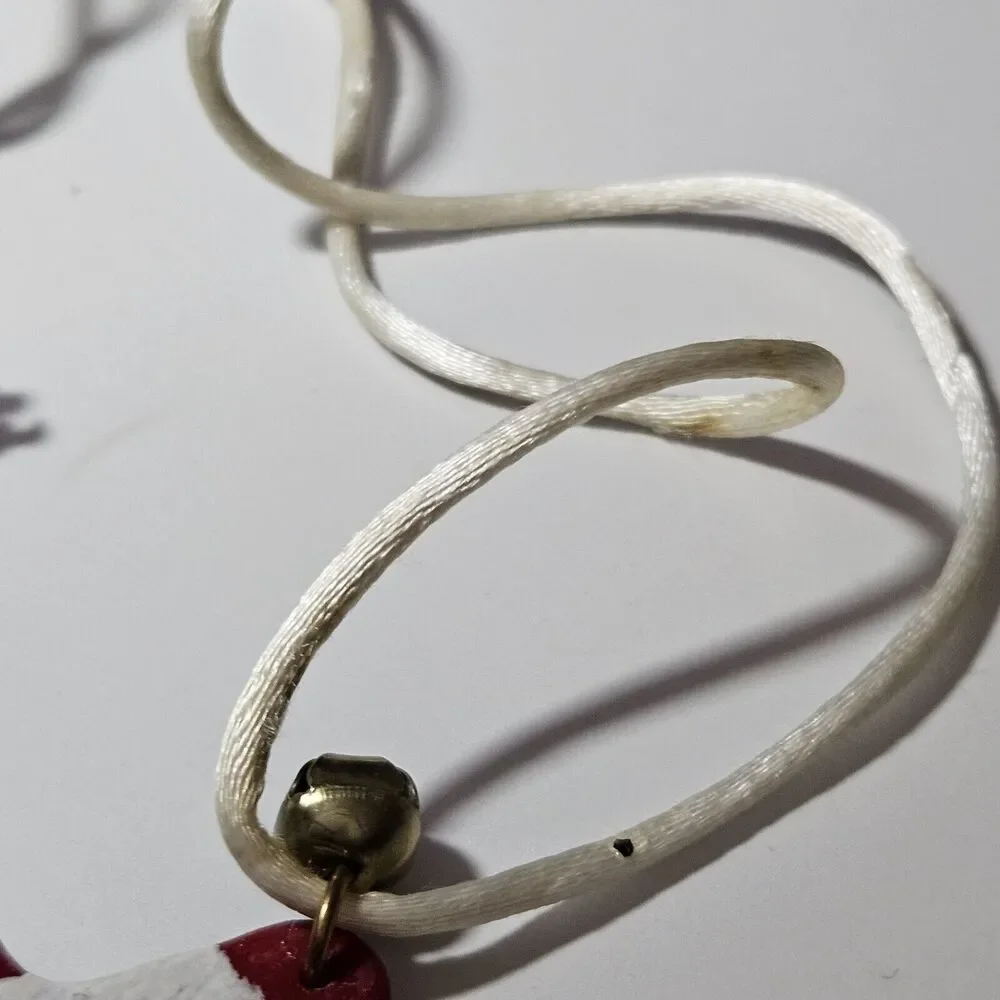 Star Shaped Red And White Santa Pendant Necklace
